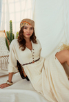 V Yaka Uzun Kol Elbise - TAŞ