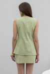 Vest and Skirt Set - GREEN