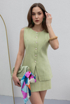 Vest and Skirt Set - GREEN