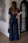 Yıkamalı Kargo Cep Denim Takım - LACİVERT