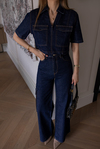 Yıkamalı Kargo Cep Denim Takım - LACİVERT
