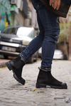 Agusto Black Suede Men Leather Shoes