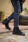 Agusto Black Suede Men Leather Shoes
