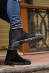 Agusto Black Suede Men Leather Shoes