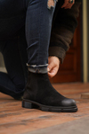 Agusto Black Suede Men Leather Shoes
