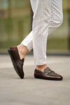 Dark Brown Men Leather Shoes