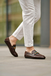 Dark Brown Men Leather Shoes
