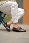 Dark Brown Men Leather Shoes