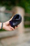 Dark Dark Blue Men Leather Shoes