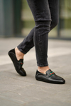 Dark Black Men Leather Shoes