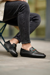 Dark Black Men Leather Shoes