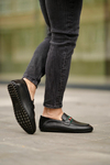 Dark Black Men Leather Shoes