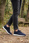 Delta Lacivert Mavi Triko & Hakiki Deri Sneaker