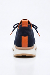 Delta Lacivert-Turuncu Triko & Hakiki Deri Sneaker
