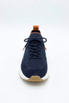 Delta Lacivert-Turuncu Triko & Hakiki Deri Sneaker