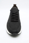 Delta Siyah-Kahve Triko & Hakiki Deri Sneaker
