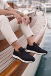 Delta Siyah-Turuncu Triko & Hakiki Deri Sneaker