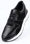 Drift Hakiki Antik ve Süet Deri Siyah Erkek Sneaker
