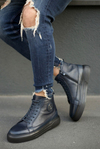 Ferro Dark Blue Men Leather Shoes