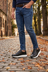 Hunter Hakiki Deri Siyah Erkek Sneaker