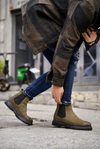 Monster Green Nubuck Men Leather Shoes