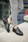 Morgan Black Men Leather Shoes