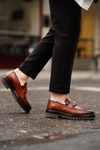 Morgan Tan Color Men Leather Shoes