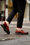 Morgan Tan Color Men Leather Shoes