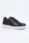 Pavlo Hakiki Deri Siyah Erkek Sneaker