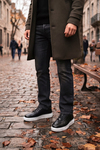 Pavlo Hakiki Deri Siyah Erkek Sneaker