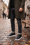 Pavlo Hakiki Deri Siyah Erkek Sneaker