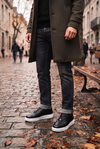 Pavlo Hakiki Deri Siyah Erkek Sneaker