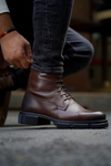 Rims Brown Men Leather Shoes