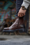 Rims Brown Men Leather Shoes