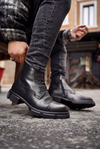 Rims Black Men Leather Shoes