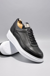 Strong Black Men Leather Shoes