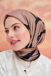 Amora Eşarp Maxsi Çizgi Desen Taba