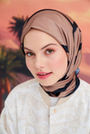 Amora Eşarp Maxsi Çizgi Desen Taba