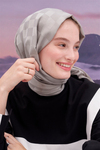 Dama Jakar İtalyan İpekli Şal Açık Gri