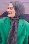 Dama Jakar İtalyan İpekli Şal Gri