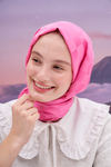Dama Jakar İtalyan İpekli Şal Koyu Pembe