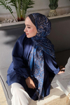 Diamond Lacivert Nilla Pamuklu Şal