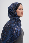 Diamond Lacivert Nilla Pamuklu Şal