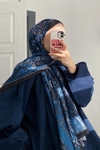 Diamond Lacivert Nilla Pamuklu Şal