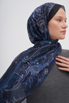 Diamond Lacivert Nilla Pamuklu Şal