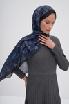Diamond Lacivert Nilla Pamuklu Şal