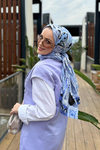 Feyza Ayanoğlu'nun Tercihi Azure Blue Comfy İpek Şal