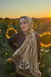 Feyza Hakyemez'in Tercihi Desert Kahve Comfy İpek Şal