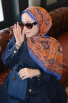 Feyza Hakyemez'in Tercihi Sunset Blaze Turuncu Comfy İpek Şal