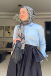 Feyza'nın Tercihi Bohemian Siyah Comfy İpek Şal